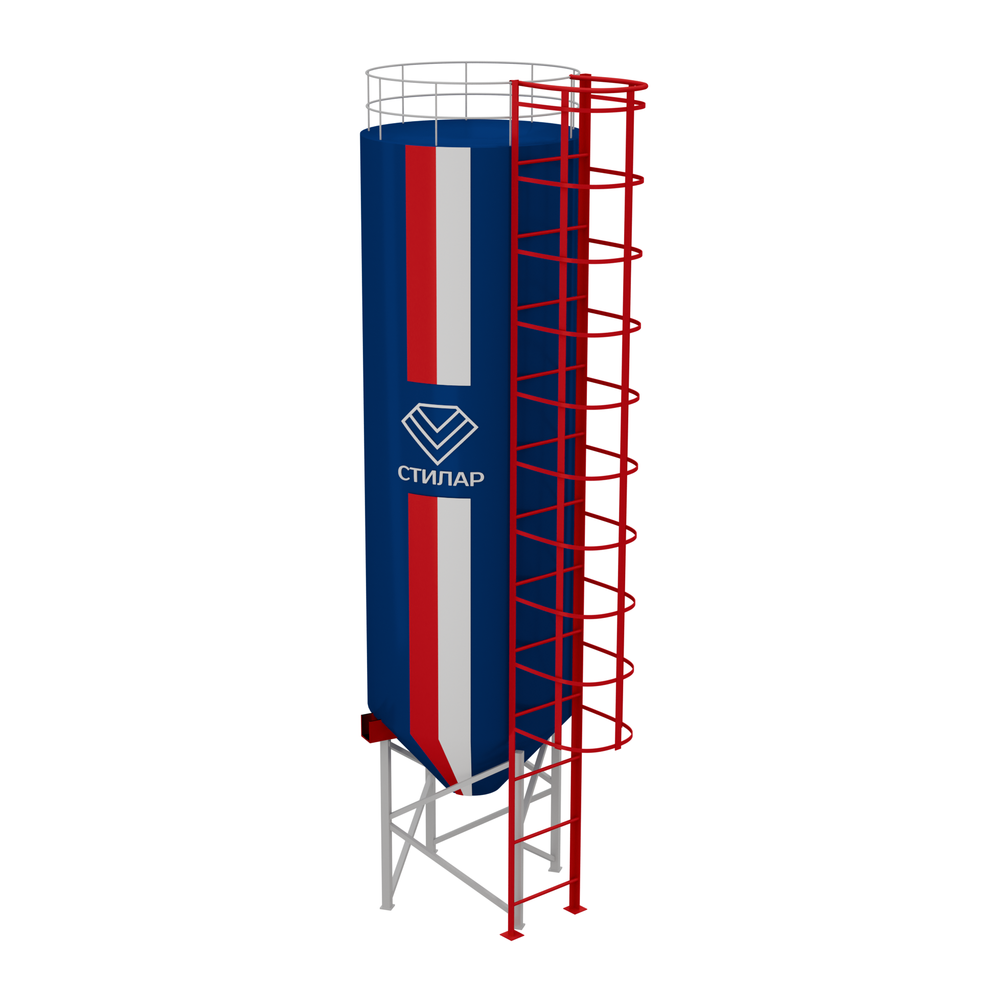 Цельносварный силос для асфальтобетонных заводов 500 м³ от производителя